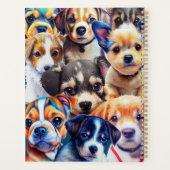 Schattige monogram Puppy Planner (Achterkant)