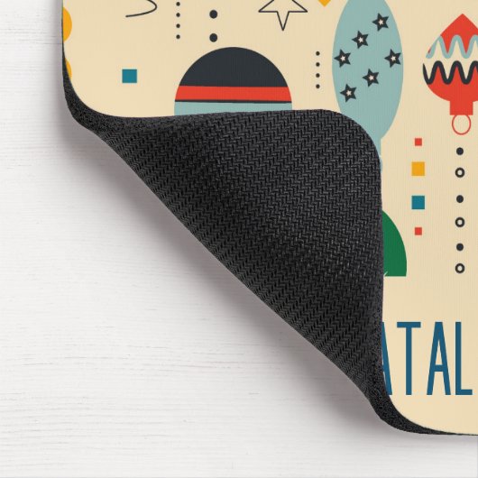 Schattige monogram retro patroon van ornamenten Be Muismat (Hoek)