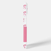 Schattige Monogram Roze Bow Coquette Case-Mate iPhone Case (Achterkant / Rechts)