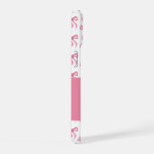 Schattige Monogram Roze Bow Coquette iPhone 15 Case (Rechterkant)