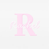 Schattige  monogram | Roze Ombre & Grijs Sticker (Voorkant)