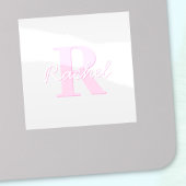 Schattige monogram | Roze Ombre & Grijs Sticker