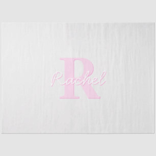 Schattige  monogram   Roze Ombre & Grijs Tissuepapier