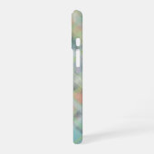 Schattige monogram script plaid blauwgroen geel gr iPhone 16 hoesje (Linkerkant)