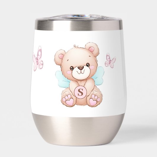 Schattige monogram waterfles (Voorkant)