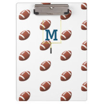 Schattige Monogrammed Football thema