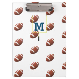 Schattige Monogrammed Football thema Klembord
