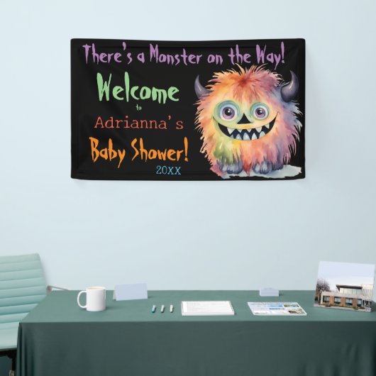 Schattige Monster Baby shower Spandoek (Beurs)