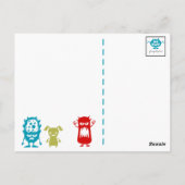 Schattige monster bedankt briefkaart voor verjaard (Achterkant)