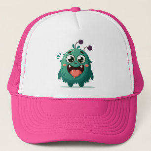 Schattige Monster Cartoon Illustratie Trucker Pet