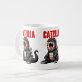 Schattige Monster Cat cadeau voor kattenliefhebber Koffiemok (Voorkant links)