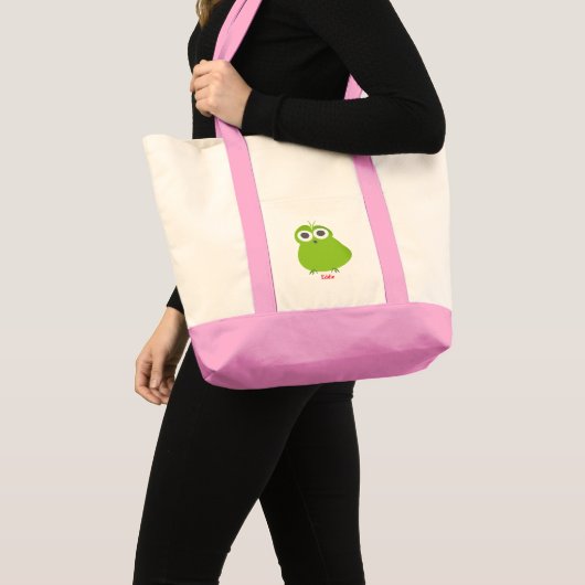 Schattige Monster Gepersonaliseerd Meisje Tote Bag (Voorkant (product))
