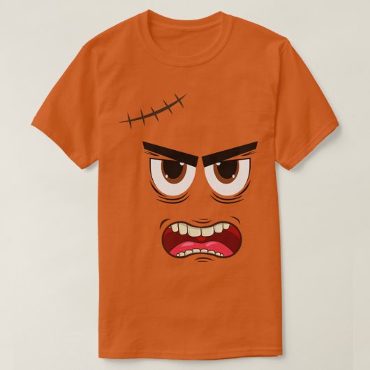 Schattige Monster Gezicht 1 T-shirt (Design voorkant)