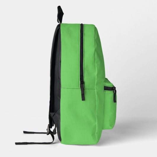 Schattige Monster Green Monogram Minimalist Bedrukte Rugzak (Links)