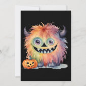 Schattige Monster Halloween Kostuumfeest Kaart (Achterkant)