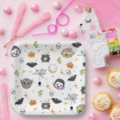 Schattige Monster Halloween Party Borden Papieren Bordje (Feest)