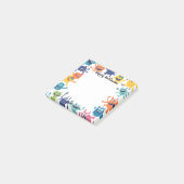 Schattige Monster Happy Halloween Post-it® Notes (Schuin)