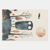Schattige Monster herfst kleuren grillig Halloween Inpakpapier Vel (Voorkant)