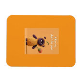 Schattige Monster met Bloemmagneet Leuk Verjaardag Magneet (Horizontaal)