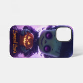 Schattige monster met Jack O Lantern Halloween iPhone Hoesje (Achterkant horizontaal)