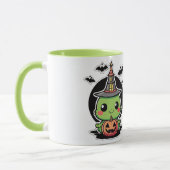 Schattige monster omringd door vleermuizen mok (Links)