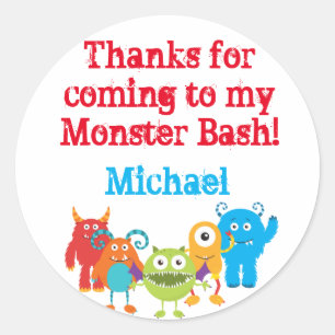 Schattige Monster Party Favor Stickers