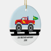 Schattige Monster Truck Big Brother Ornament (Rechts)