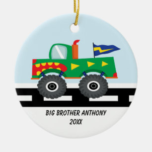 Schattige Monster Truck Big Brother Ornament