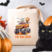 Schattige Monster Truck Modern Boo Crew Halloween Tote Bag