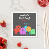 Schattige Monster Verjaardag Servet (Insitu)