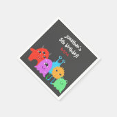 Schattige Monster Verjaardag Servet (Hoek)