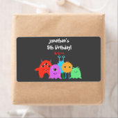 Schattige Monster Verjaardag Waterflesetiketten Etiket (Insitu)