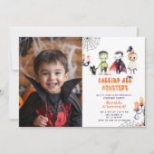 Schattige Monsters Kostuum Feest Jongen Verjaardag Kaart (Voorkant)