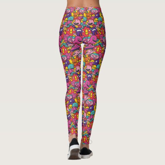 Schattige Monsters Leggings (Achterkant)