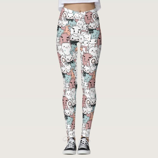 Schattige monsters leggings (Voorkant)