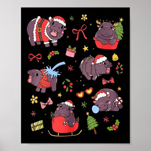 Schattige Moo Deng Ba1 Poster (Voorkant)