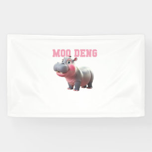 Schattige MOO DENG Baby Hippo Meisjes Kleuterschoo Spandoek