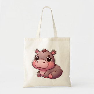 Schattige Moo Deng Baby Hippo Tote Bag