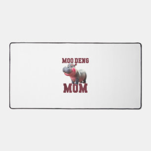 Schattige MOO DENG MOM Baby Hippo Mama Dabbing Pri Bureaumat
