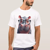 Schattige Moo-Deng-ontwerp voor Pygmy Hippo T-shirt (Voorkant)