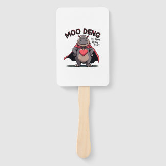 Schattige Moo-Deng Pigmy Hippo Big Heart Design Lo Handwaaier