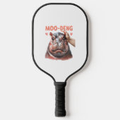 Schattige Moo Deng T-shirt Pickleball Paddle (Voorkant)