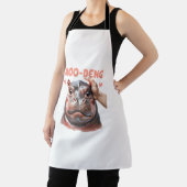 Schattige Moo Deng T-shirt Schort (Insitu)