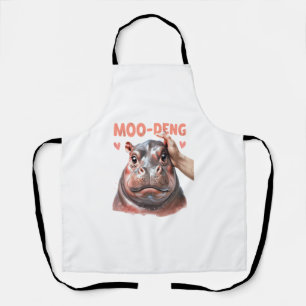 Schattige Moo Deng T-shirt Schort