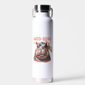Schattige Moo Deng T-shirt Waterfles (Voorkant)