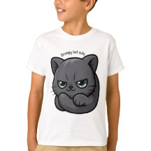 Schattige Moody Grey Kat Cartoon