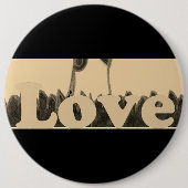 Schattige mooi en mooi ik hou van ronde button 6,0 cm (Voorkant)