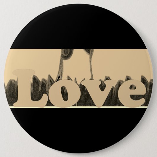 Schattige mooi en mooi ik hou van ronde button 6,0 cm (Voorkant)