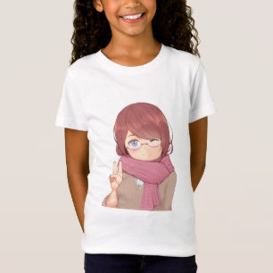 Schattige, mooi, karakteristiek t-shirt