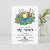 Schattige mooi kikker Baby shower Kaart (Staand voorkant)